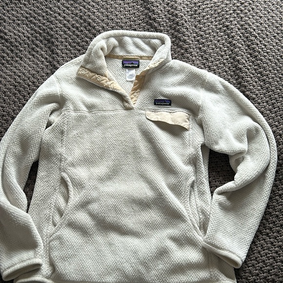 Patagonia Sweaters - White Patagonia Quarter Button Up